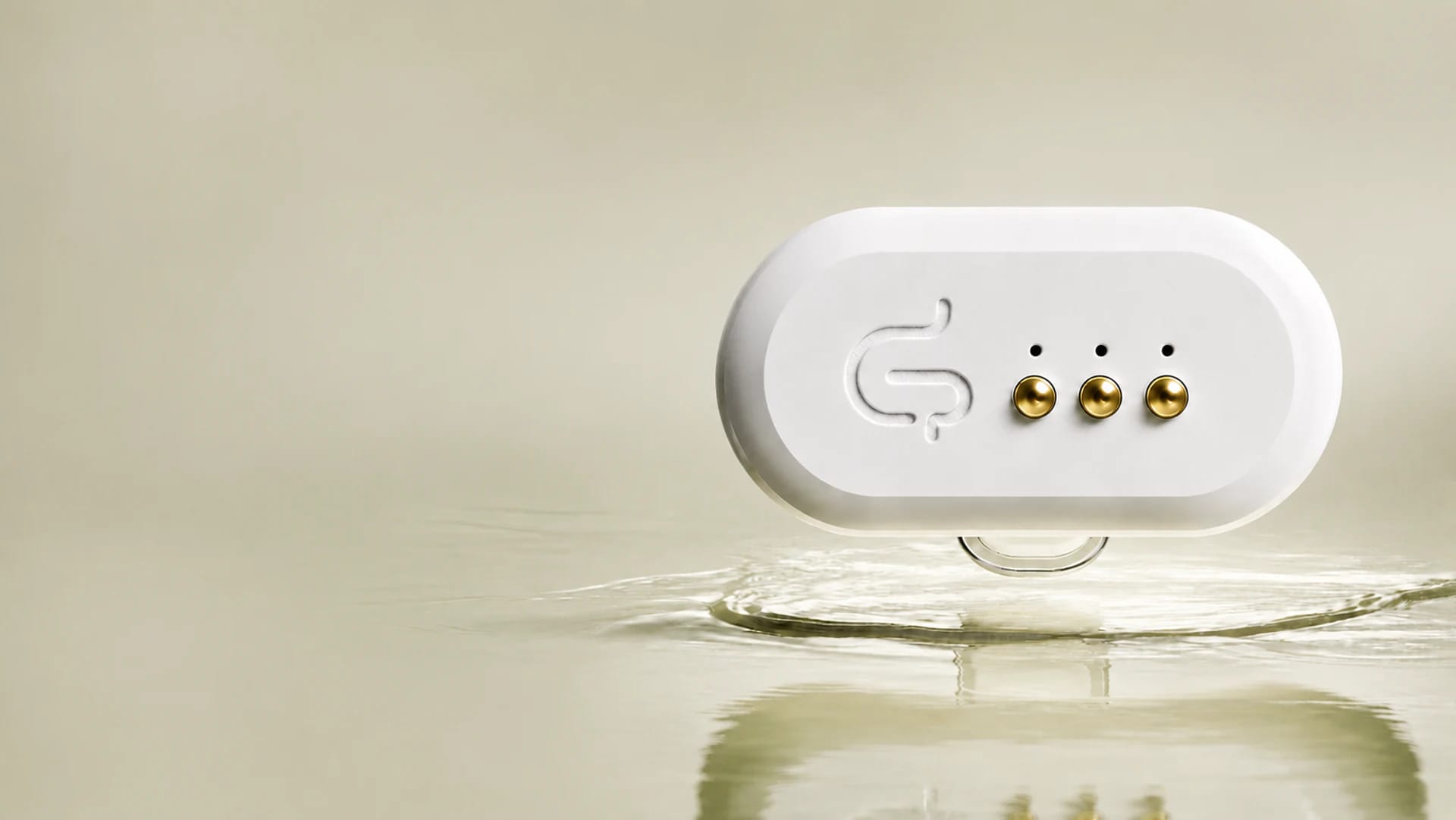 De Gutiva-sensor op een rustig wateroppervlak